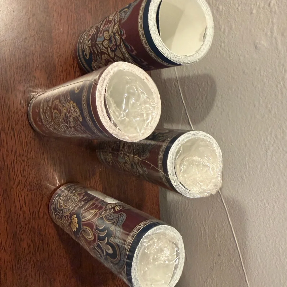Vintage Wallpaper D.W. Wallcovering Abstract Floral Design 4 Rolls Prepasted